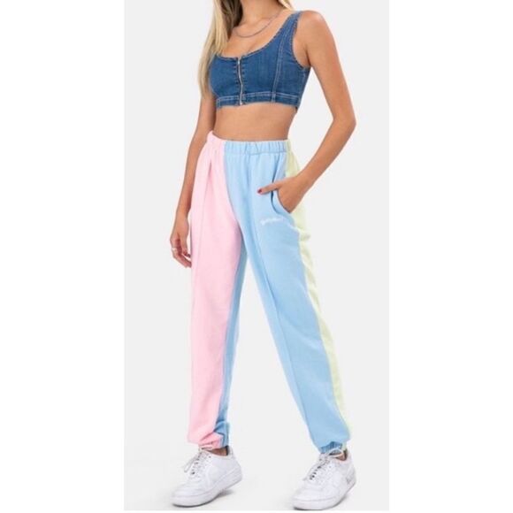 Adika‎ Pants Womens Size Extra Small Colorblock Sweatpants NEW - Picture 1 of 9